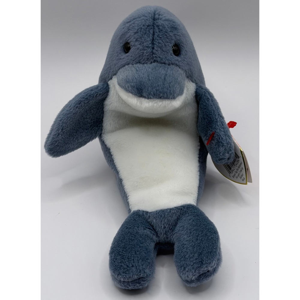 Ty Beanie Baby Waves the Whale 1996 Plush‎ Toy MWMT